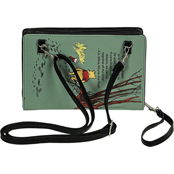 Literary Novelty Clutch Faux Leather Book-Shaped Handbag Crossbody Wallet - Picture 2 of 7